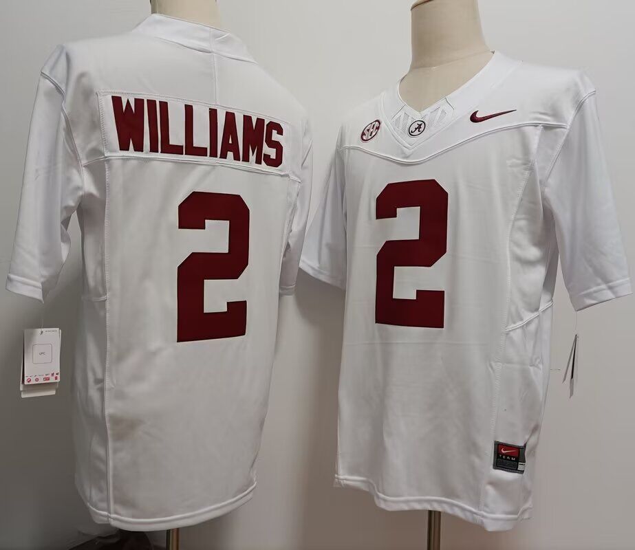 Men NCAA ALABAMA CRIMSON TIDE #2 Williams white 2024 nike jersey->indianapolis colts->NFL Jersey